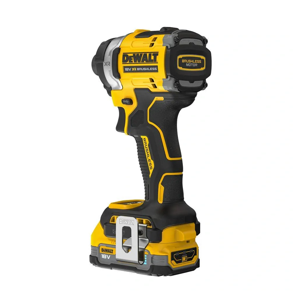 DCF860E2T DeWALT Kompaktní bezuhlíkový rázový utahovák 1/4", 282Nm, XR 18V, 2x 1,7Ah POWERSTACK, TSTAK