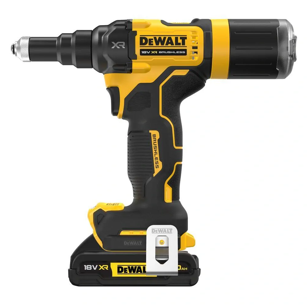 DCF403D2GT DeWALT Aku nýtovací kleště 18V XR pro nýty od 2.4 mm do 4.8 mm, 2× Li-Ion 2,0Ah s GFN krytem