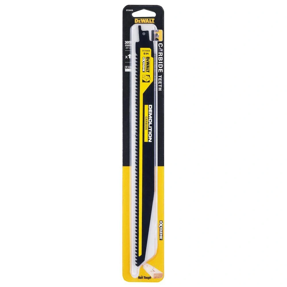 DT20438 DeWALT EXTREME Karbidový demoliční pilový list na dřevo s hřebíky, 305 mm