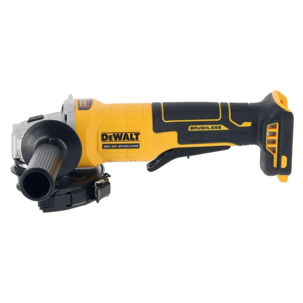 DCG408NT DeWALT Aku úhlová bruska 125 mm, 18V XR, kufr TSTAK, páčkový spínač, samostatný stroj