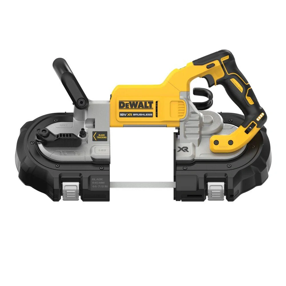 DCS374N-XJ DeWALT Pásová pila 18V XR na kov s bezuhlíkovým motorem, samostatný stroj
