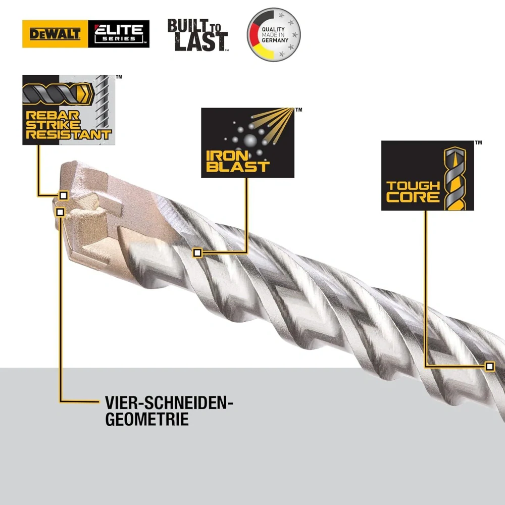 DT8912 DeWALT ELITE Vrták do betonu SDS Plus čtyřbřitý 6 x 110 mm