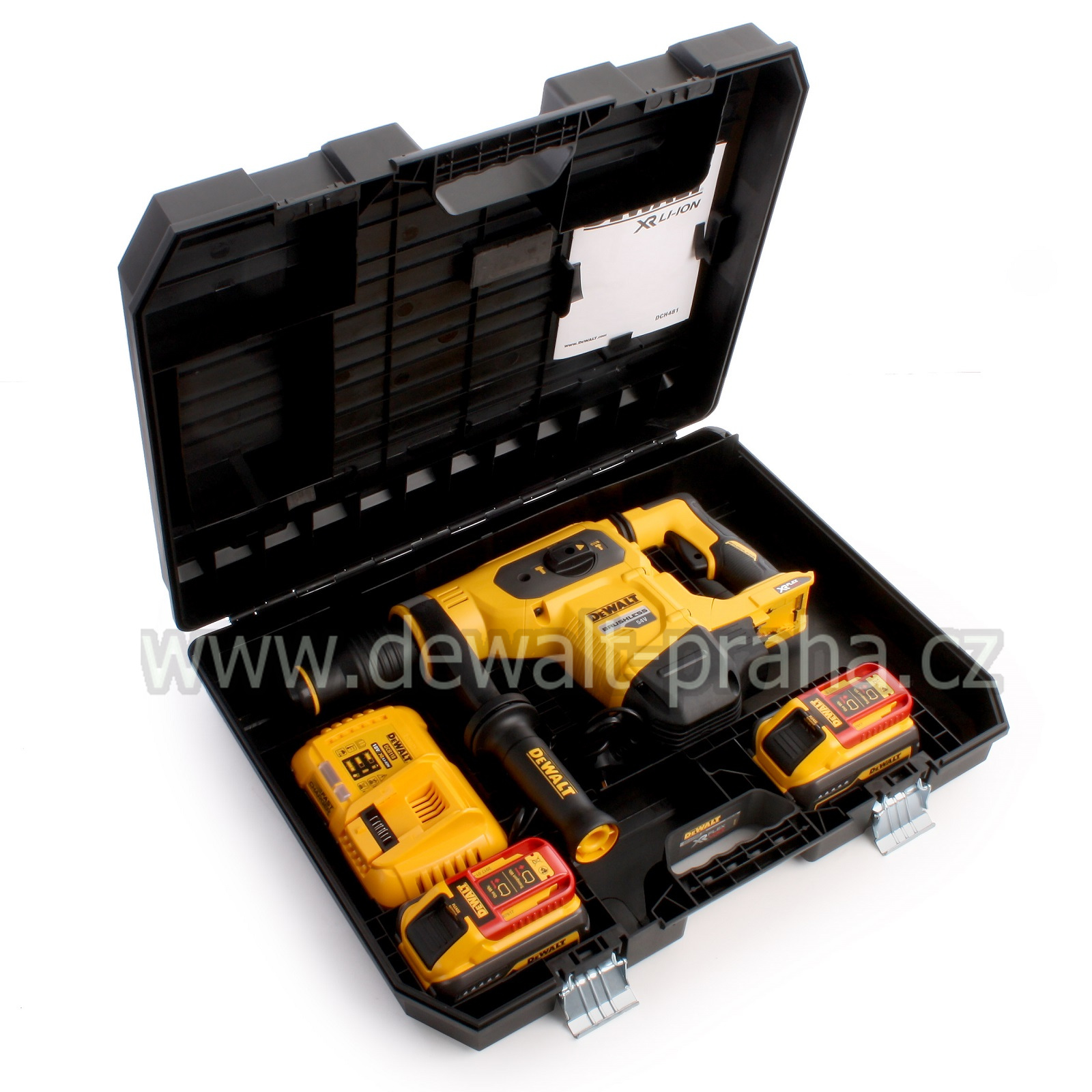 DCH481X2 DeWALT Aku kombinované kladivo 2x 9,0Ah SDS-max XR FLEXVOLT 54V