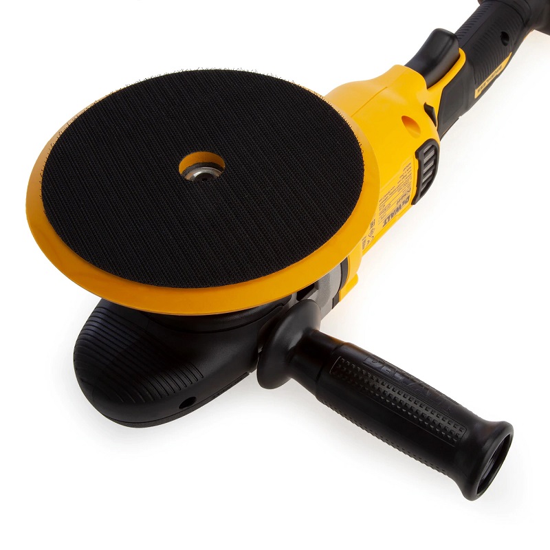 DCM849P2 DeWALT Aku bezuhlíková leštička 18V, 125-180 mm, 2x 5.0 Ah Li-Ion,v brašně