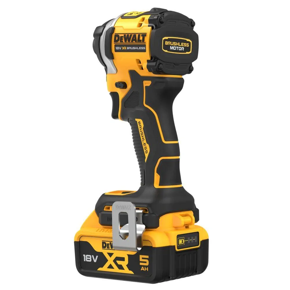 DCF850P2T DeWALT Aku bezuhlíkový rázový utahovák 1/4", 205Nm, 18V XR 2x 5,0Ah Li-Ion, TSTAK