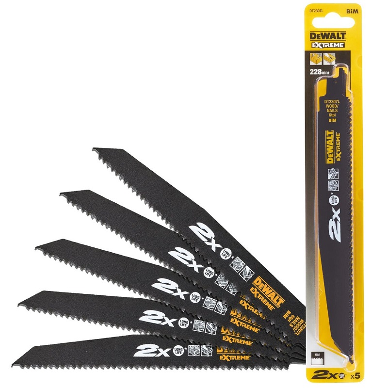 DT2307L DeWALT EXTREME Pilový bimetalový list na dřevo, 5 kusů