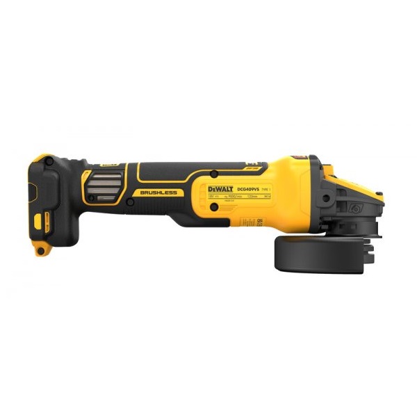 DCG409H2T DeWALT aku úhlová bruska 125 mm, XR ADVANTAGE 18V / 54V, 2x 5,0 Ah Li-Ion PowerStack, TSTAK