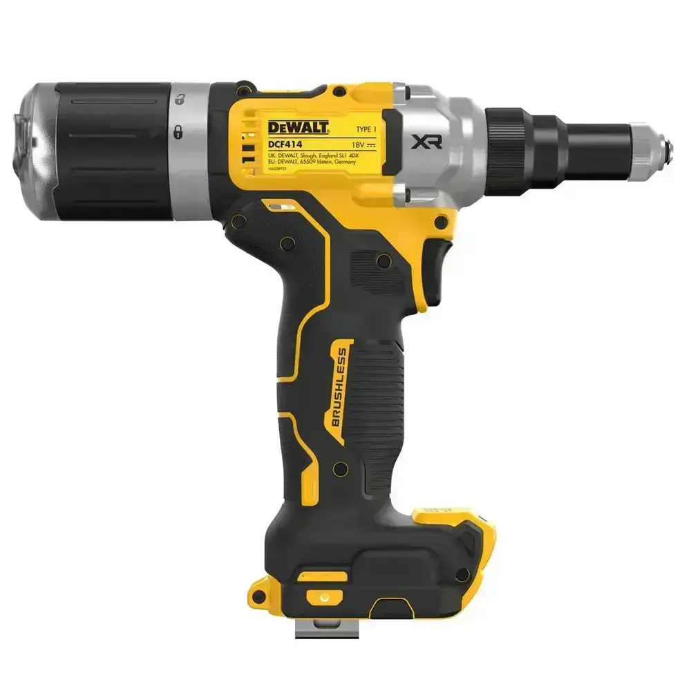 DCF414NT DeWALT Aku nýtovací kleště 18V XR pro nýty od 4.8 mm do 6.4 mm, samostatný stroj