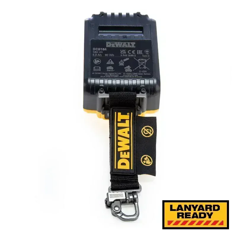 DCB184LR DeWALT Baterie / akumulátor XR Li-Ion 18 V, 5,0 Ah, LANYARD READY original
