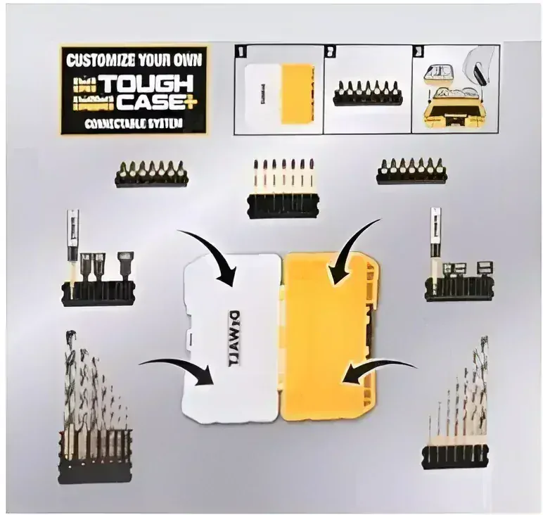 DT70805 DeWALT Držáky bitů, přepážky pro úložné boxy Tough Case + 