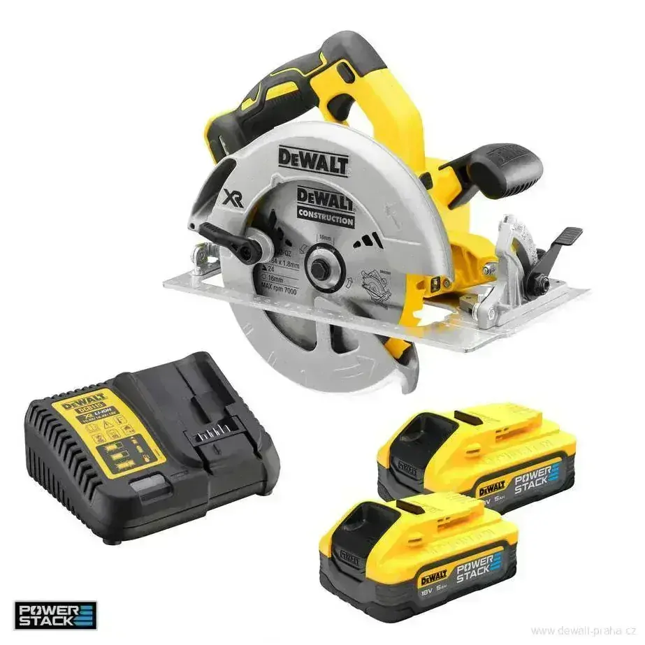 DCS570H2T DeWALT Aku kotoučová pila 184 mm,bezuhlíková, 18V XR 2x 5,0Ah POWERSTACK, TSTAK