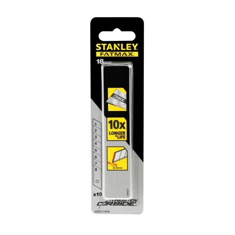 STHT2-11818 Karbidová ulamovací čepel do nožů 18mm, 10ks, STANLEY®