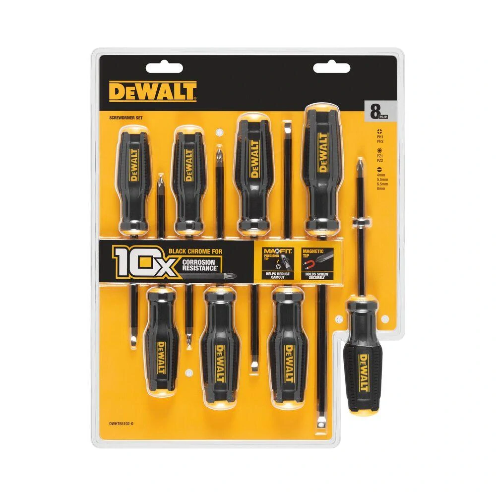 DWHT65102-0 DeWALT 8dílná sada šroubováků MAXFIT, SL, PH, PZ