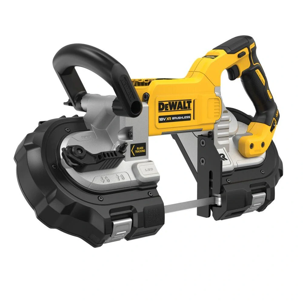DCS374N-XJ DeWALT Pásová pila 18V XR na kov s bezuhlíkovým motorem, samostatný stroj