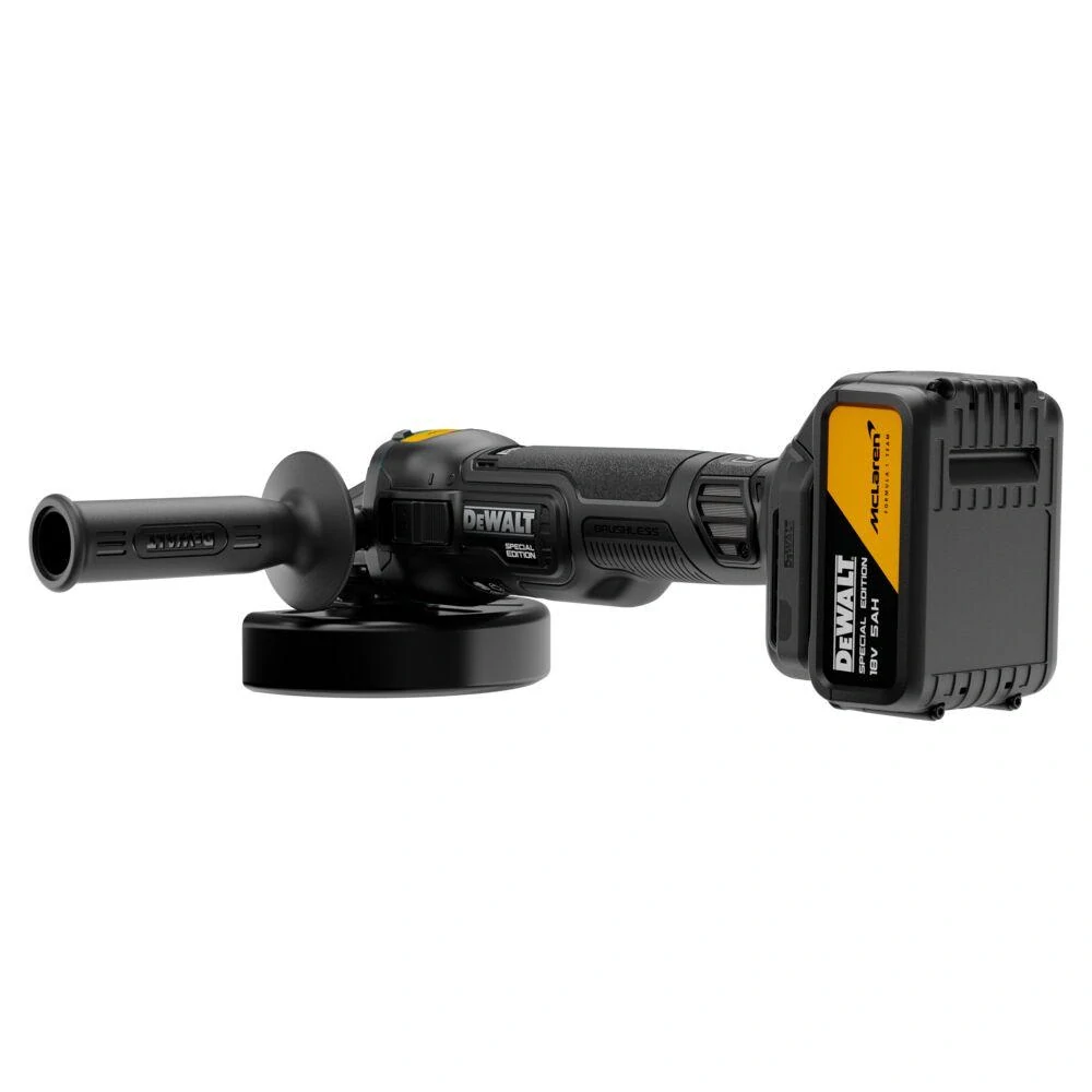 DCG45MP2T-QW DeWALT Aku bezuhlíková úhlová bruska 125 mm 18V XR 2x 5,0Ah McLaren edition