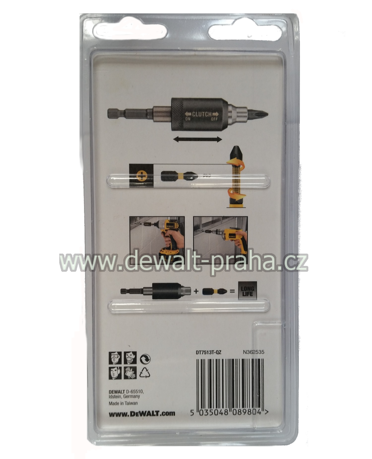 DT7513T DeWALT Držák bitů s rázovou spojkou