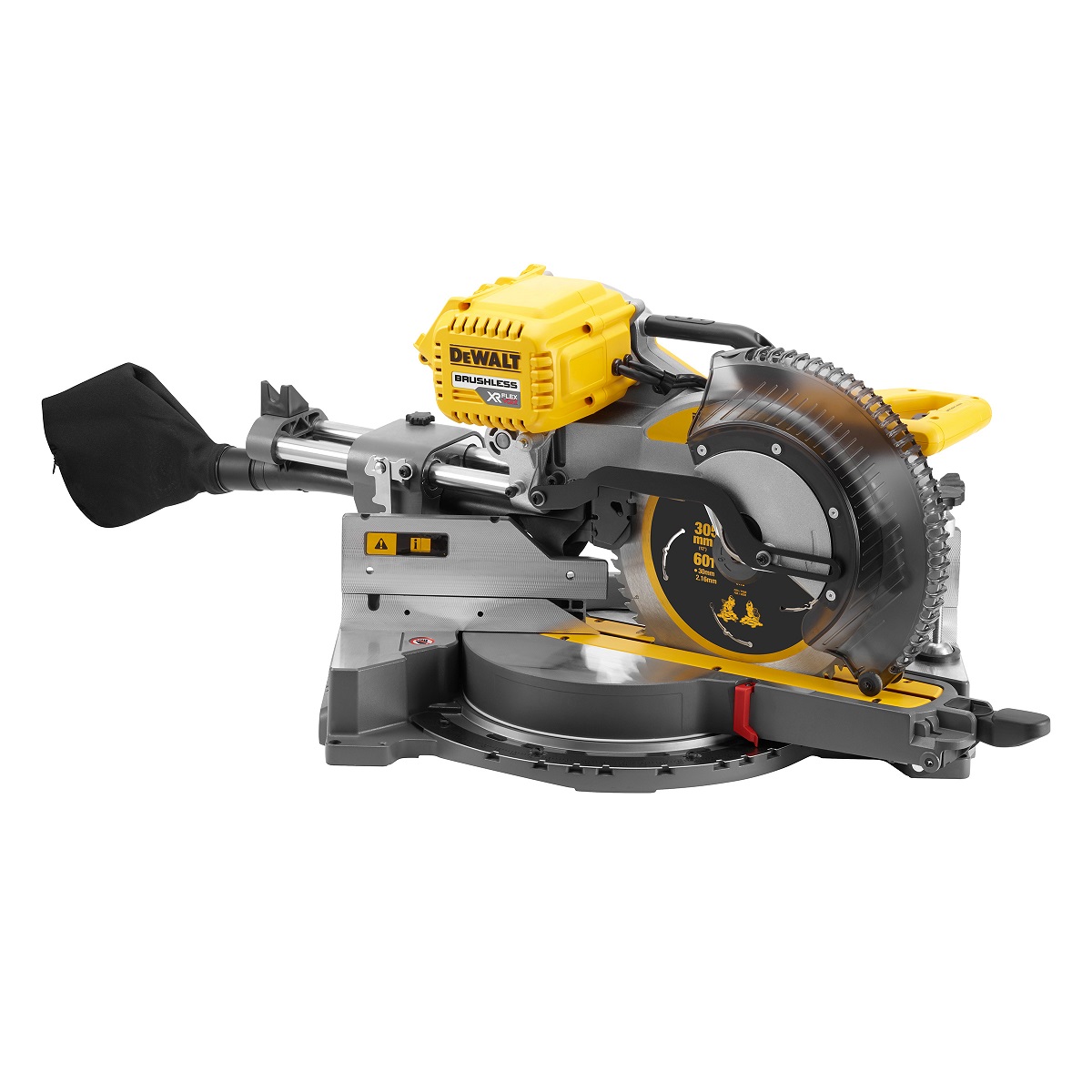 DHS780T2A DeWALT Pokosová pila 305 mm, AC/DC 2x 6,0Ah FLEXVOLT