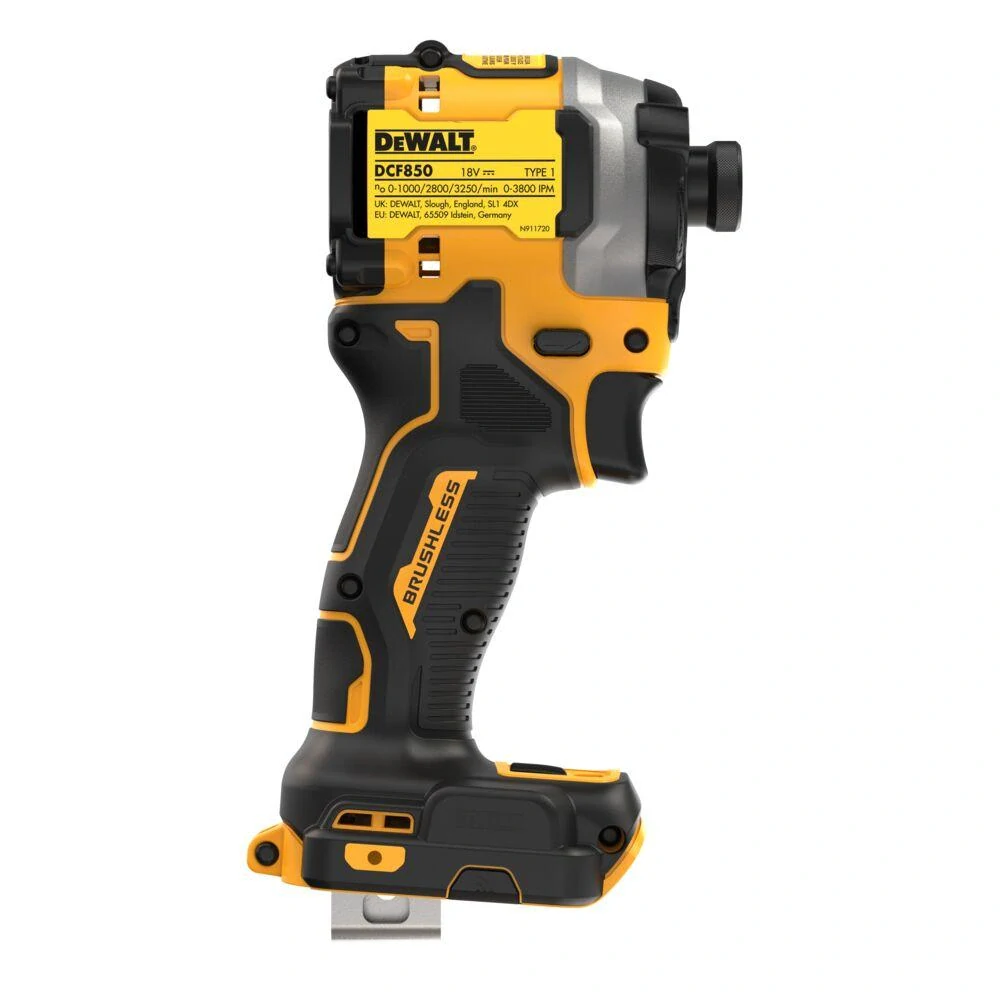 DCF850N DeWALT Aku bezuhlíkový rázový utahovák 1/4 18V, samostatný stroj