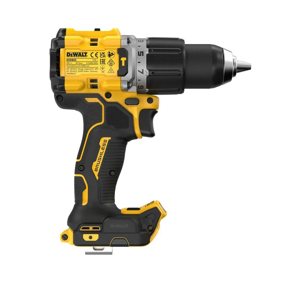 DCD805N DeWalt Bezuhlíková aku příklepová vrtačka 18V XR, samostatný stroj