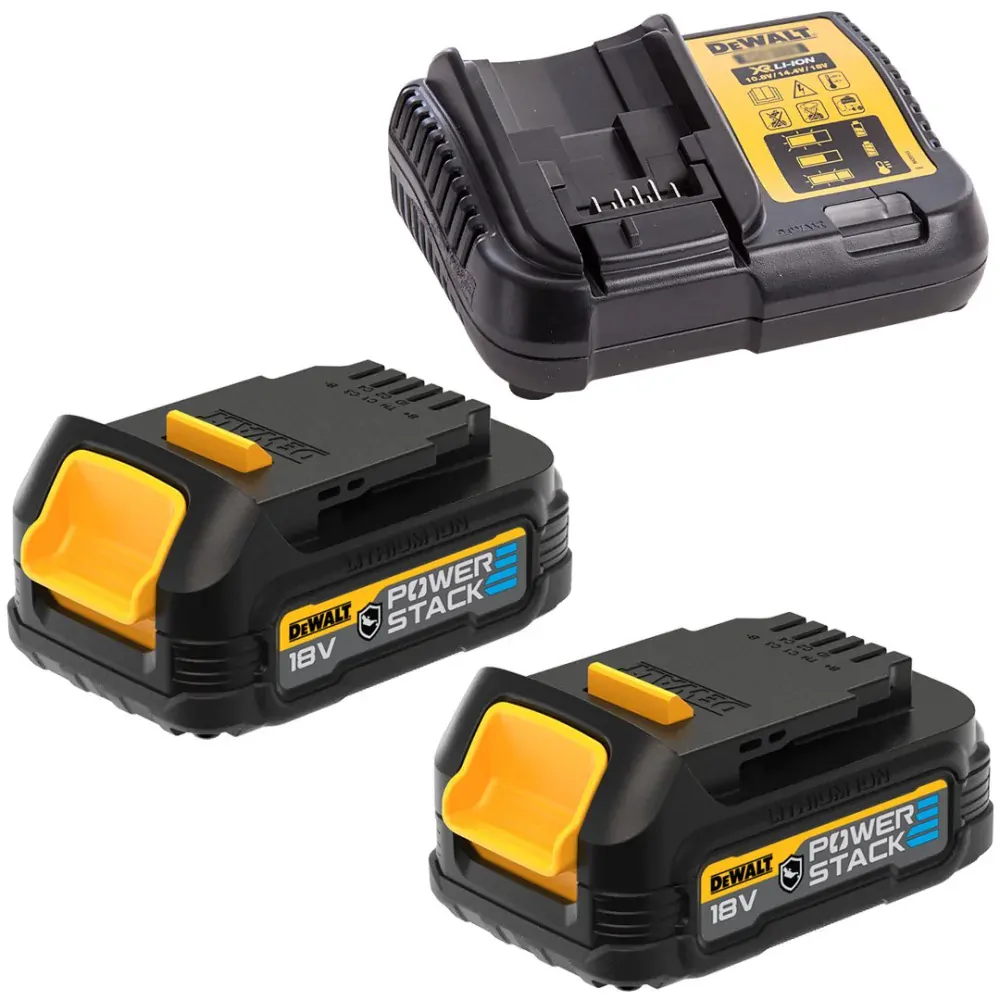 DCF510E2G DeWALT Aku ráčna s 1/2" a 3/8" s čtvercovou výměnnou hlavou XR 18V Powerstack 2x1,7Ah