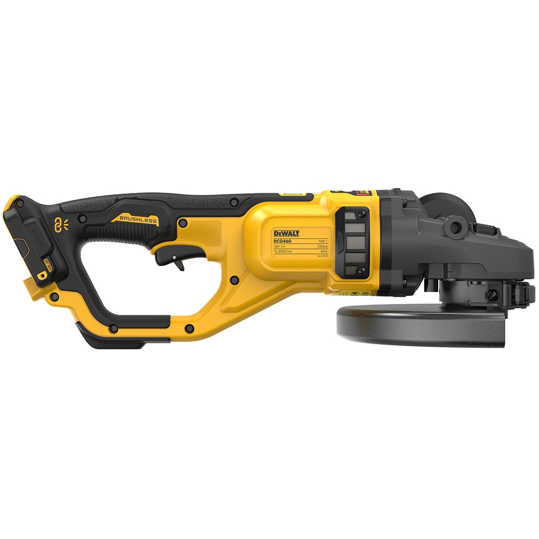 DCG460NK DeWALT Aku úhlová bruska 230mm, FLEXVOLT 54V, 3 000 W, samostatný stroj
