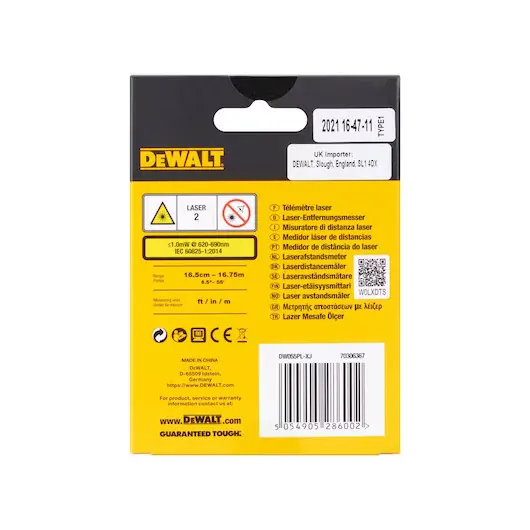 DW055PL DeWALT Kapesní laserový dálkoměr 16m