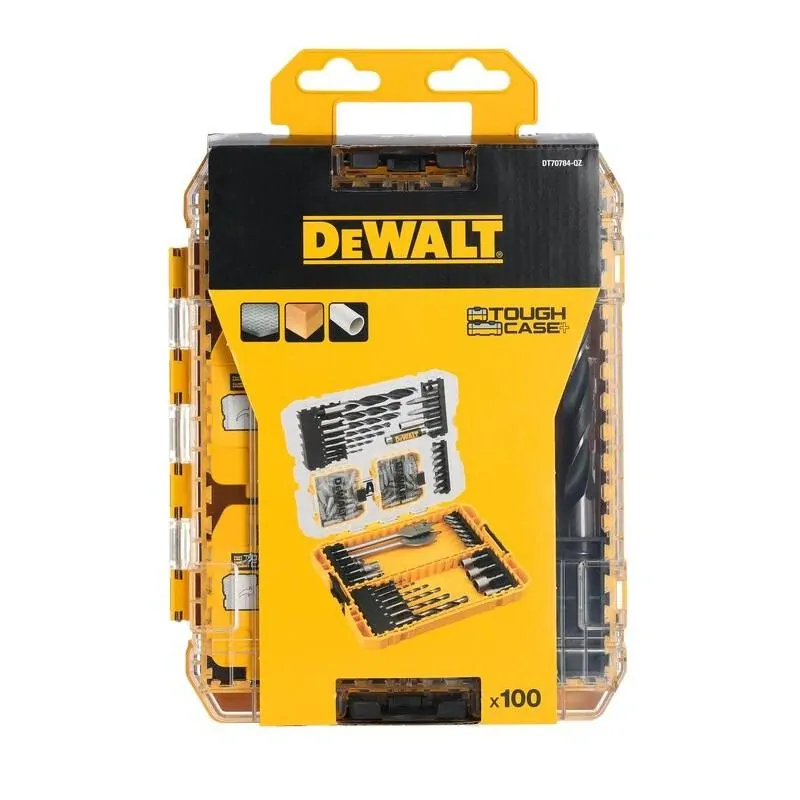 DT70784 DeWALT 100 dílná sada bitů a vrtáků v Tough Case