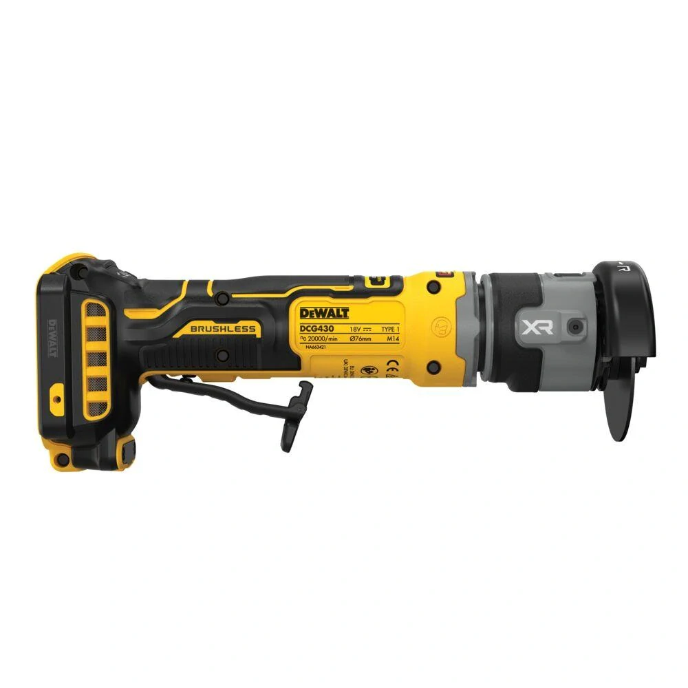 DCG430NT Aku přímá bruska 18V TSTAK DeWALT, samostatný stroj