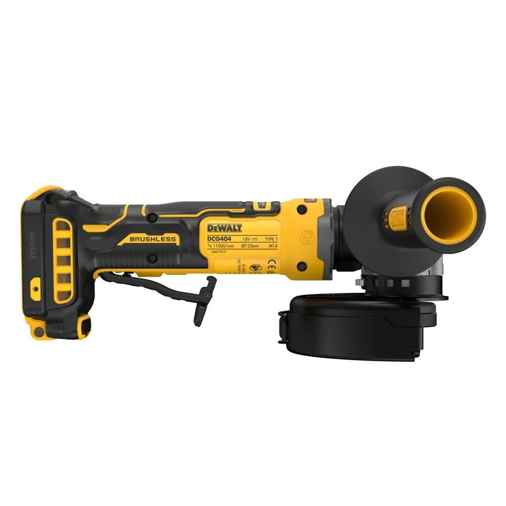 DCG404N Aku bruska úhlová 125mm 18V XR DeWALT, samostatný stroj