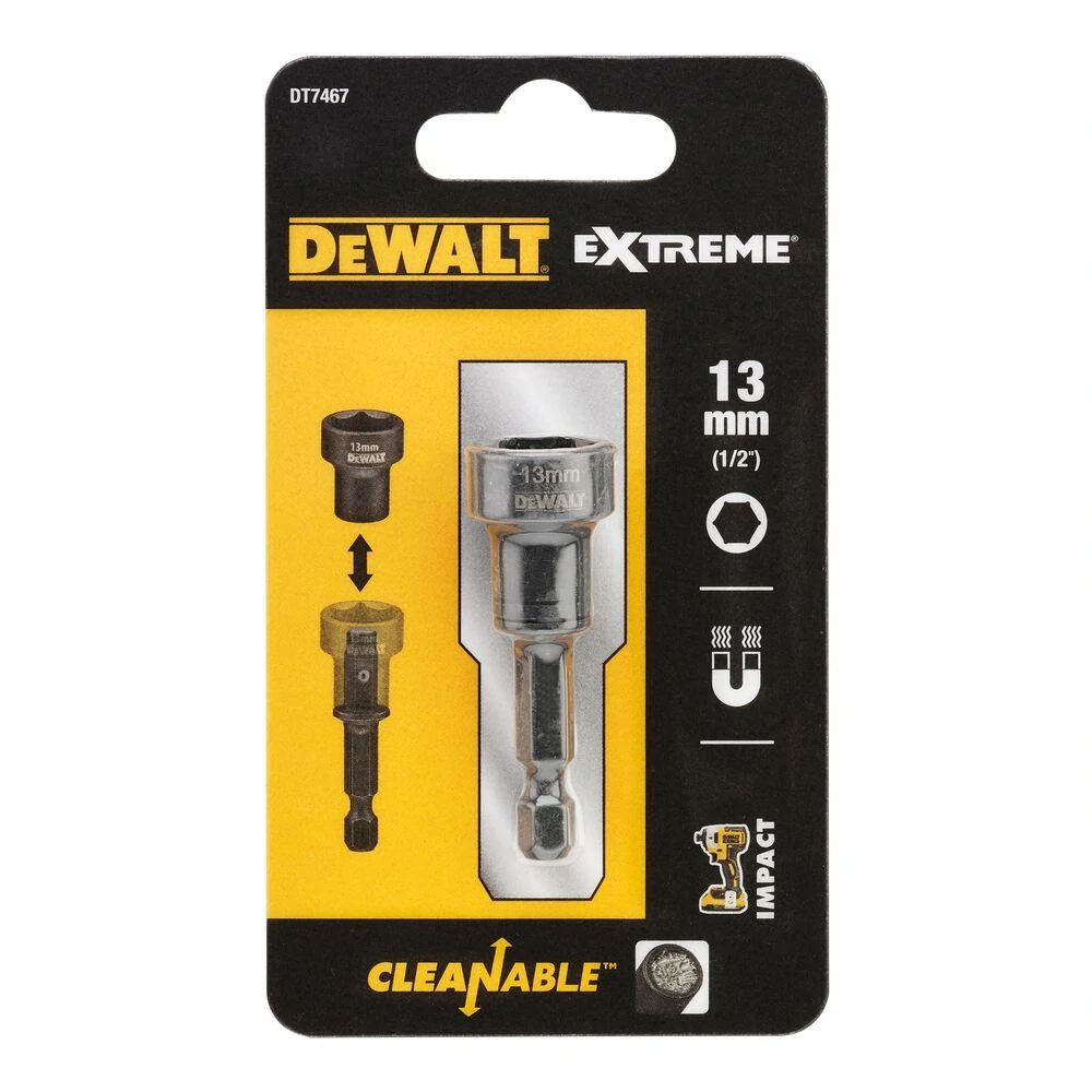 DT7467 DeWALT Magnetická odnímatelná nástrčná hlavice rázová 13 mm