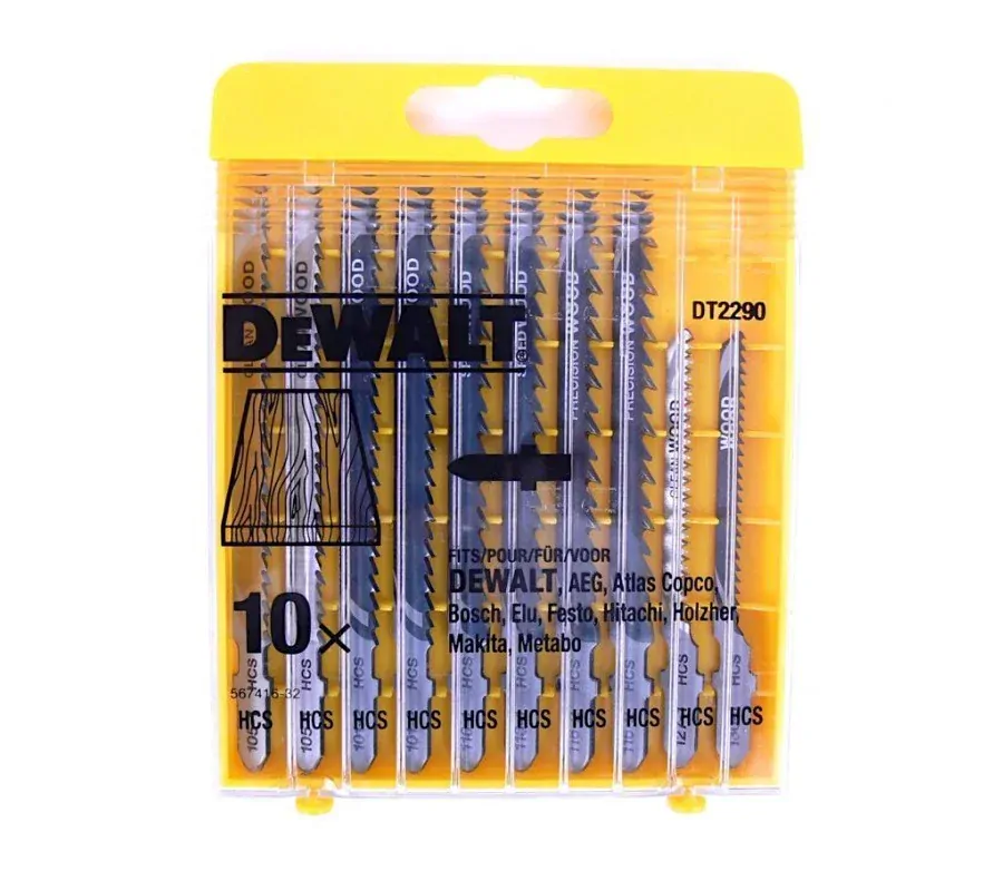 DT2290 DeWALT Sada pilových listů k řezání dřeva 10 ks