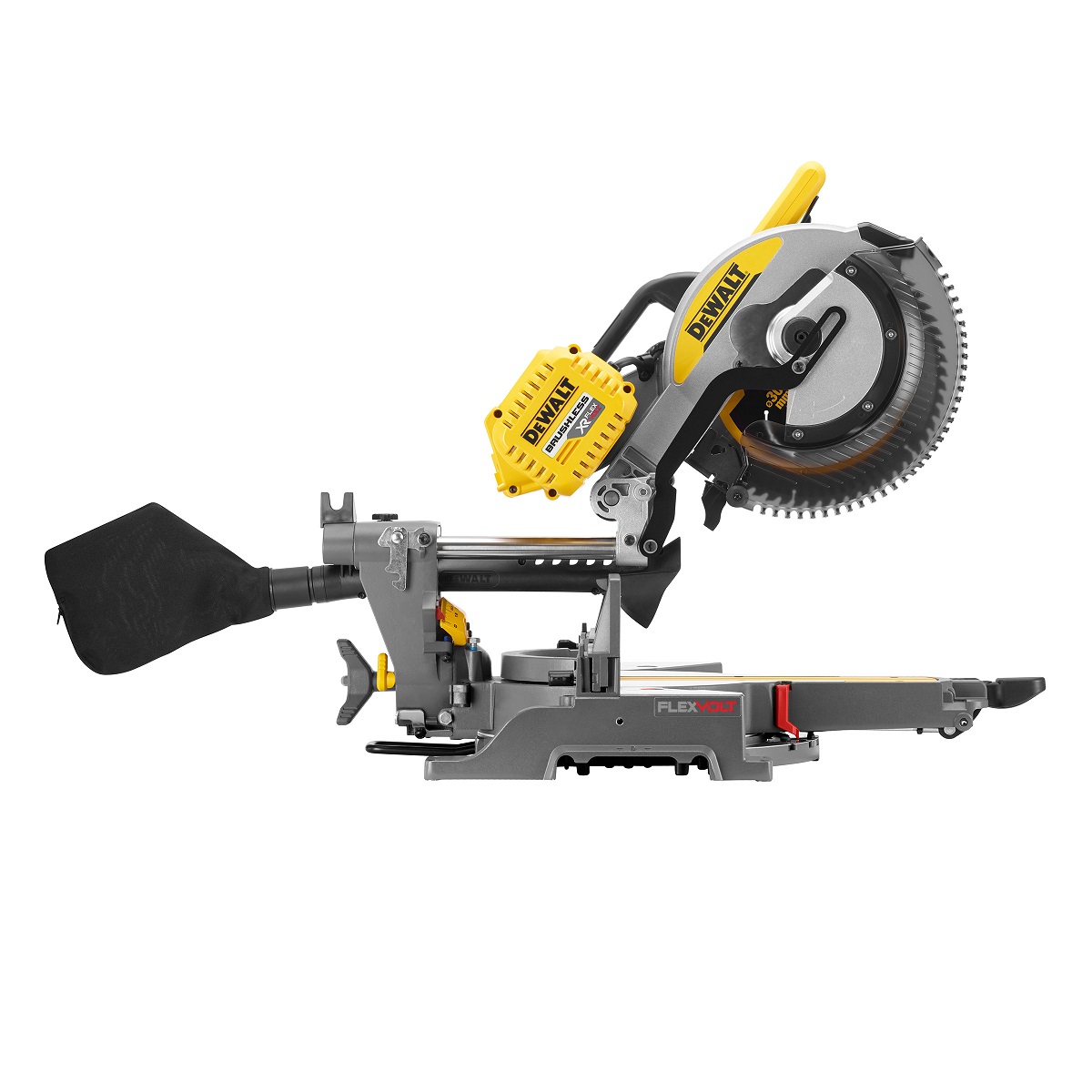 DHS780T2A DeWALT Pokosová pila 305 mm, AC/DC 2x 6,0Ah FLEXVOLT