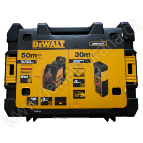 DW0889 DeWALT SET laserový kříž červený + dálkoměr DW099E v kufru TSTAK