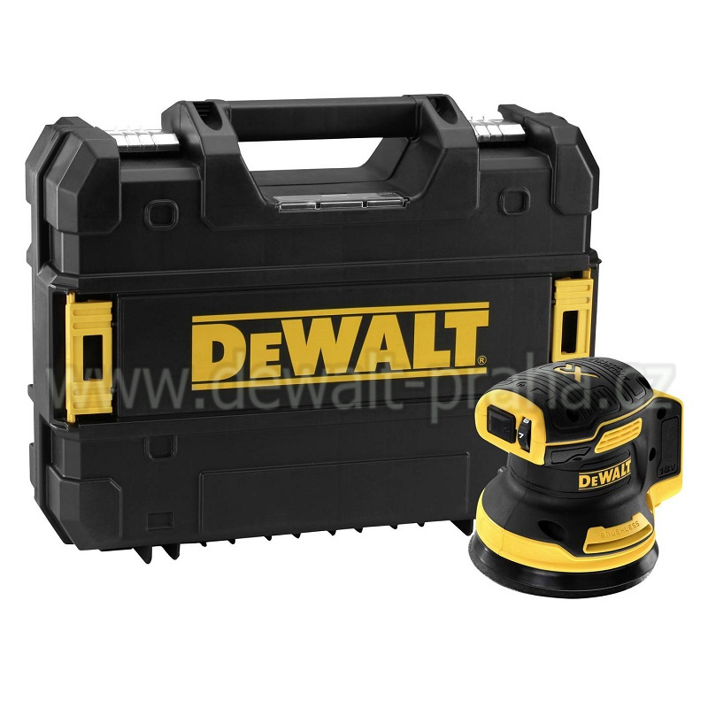 DCW210P2 DeWALT Aku excentrická bruska 125mm 18V, 2x Li-Ion 5,0Ah, v kufru TSTAK 
