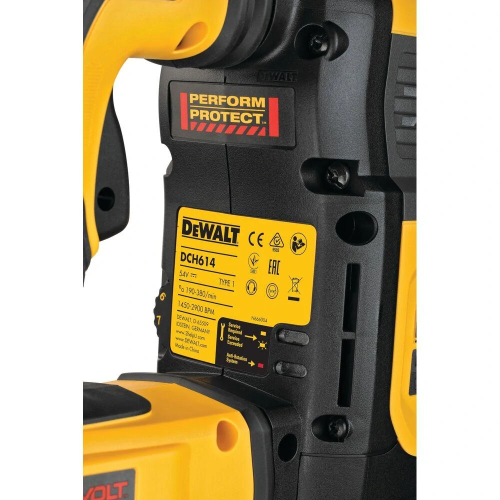 DCH614N DeWALT Aku kombinované kladivo SDS-Max 54V FLEXVOLT, 6,8kg , 10,5 J, samostatný stroj