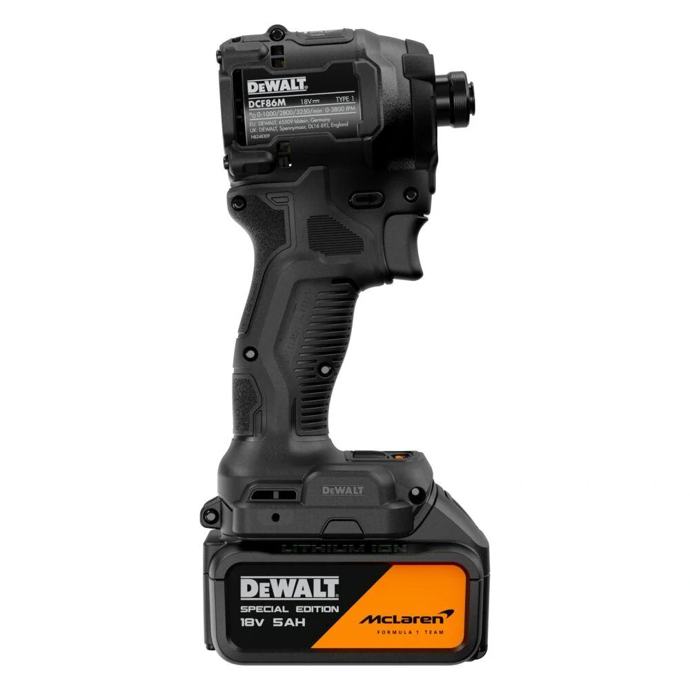 DCF86MP1T DeWALT Aku bezuhlíkový rázový utahovák 1/4" 18V XR 1x 5,0 Ah McLaren edition TSTAK