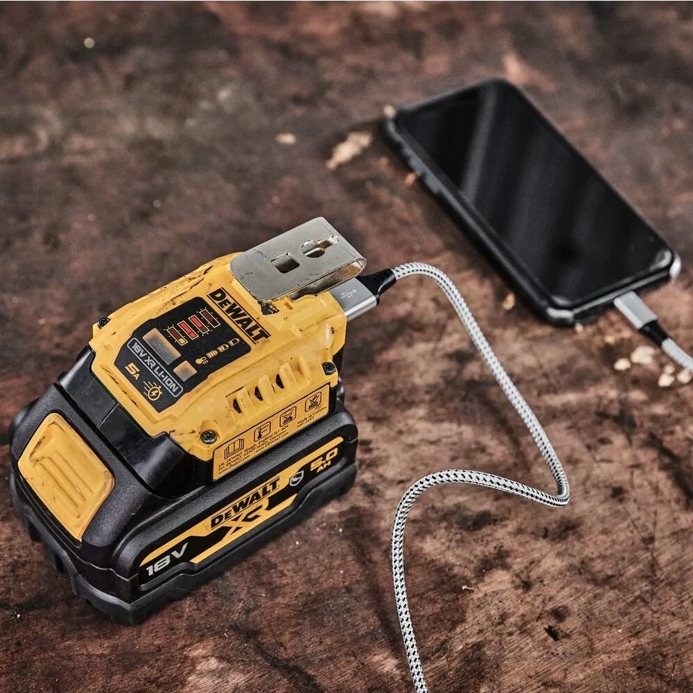 DCB094H2 DeWALT Nabíjecí USB adaptér pro baterie XR 18V s bateriemi XR POWERSTACK 2x 5,0Ah