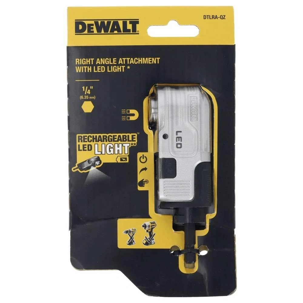 DTLRA DeWALT úhlový nástavec 1/4 s LED světlem