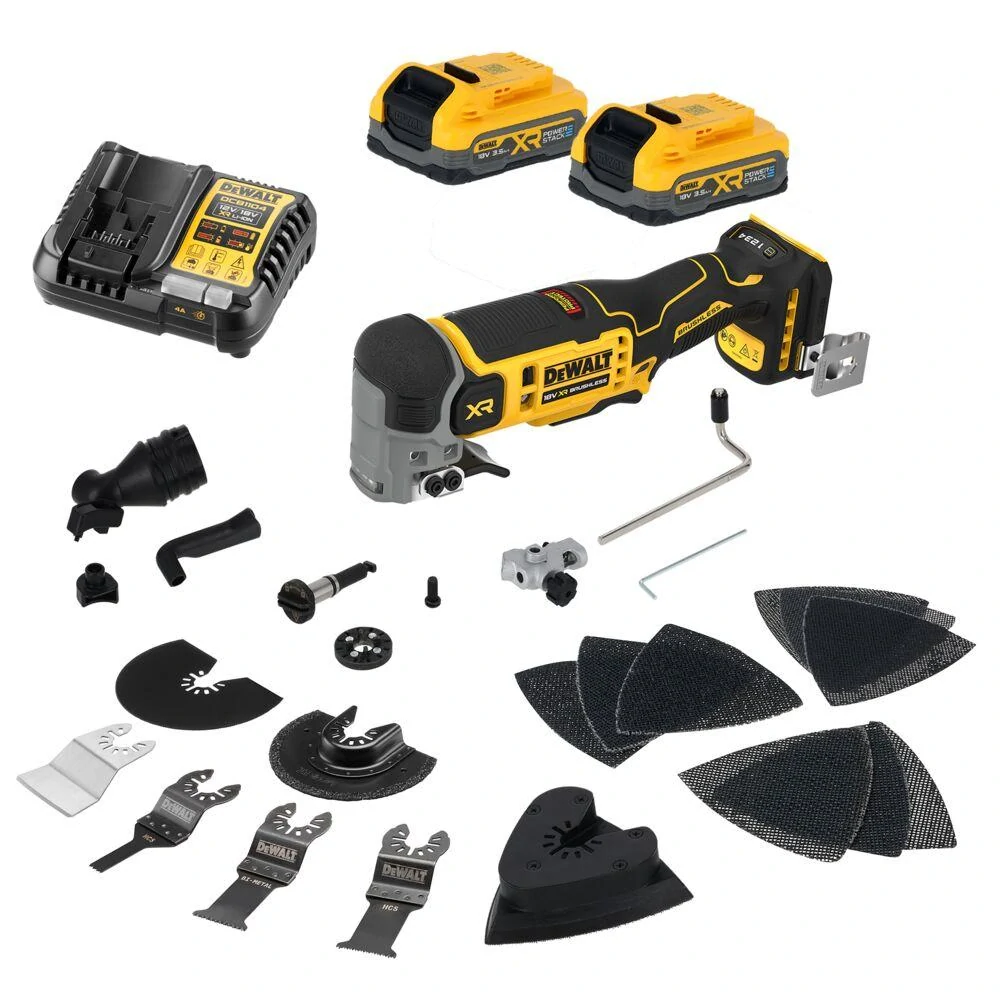 DCS359S2 DeWALT Aku oscilační multibruska 18V 2x 3,5 Ah XR Li-Ion POWERSTACK TSTAK