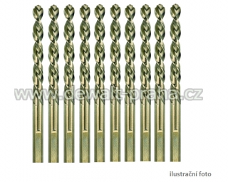 DT4941 DeWALT Vrták do kovu HSS E Cobalt 9,5 x 125 mm, 10kusů