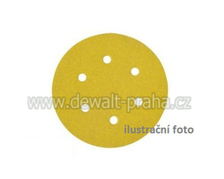 DT3135 Brusný kotouč na suchý zip pro excentrické brusky K120, 150mm, 25ks