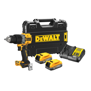 DeWalt DCD805E2T Bezuhlíková aku příklepová vrtačka 18V Powerstack 2x1,7Ah
