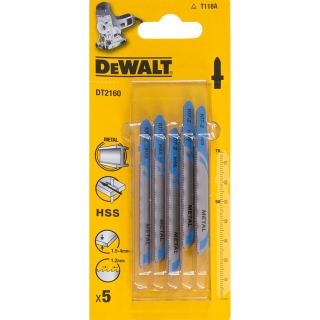 DT2160 DeWALT pilový plátek HSS 76 mm na kov 5ks