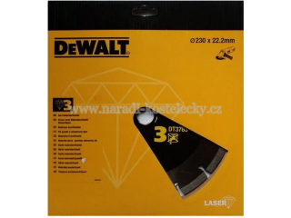 DT3763 Diamantový kotouč na tvrdé materiály, žulu, beton 230mm, Laser 3 DeWALT