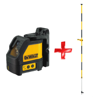 DW088KPOL DeWALT Samonivelační křížový laser s rozpěrnou tyčí DE0882