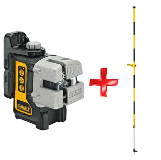 DW089KPOL DeWALT Samonivelační křížový Multi Line Laser s rozpěrnou tyčí DE0882