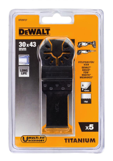 DT20727 DeWALT pilové listy titanové na kov 30 x 43 mm, sada 5 ks