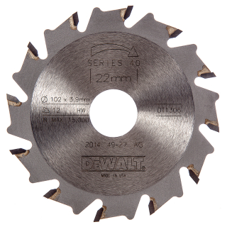 DT1306 DeWALT drážkovací kotouč pro lamelovací frézky, 102 x 22 mm, 12 zubů pro DW682K