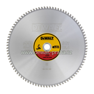 DT1927 DeWALT Pilový kotouč 355 x 25,4 mm na ocel, 90 zubů pro DW872