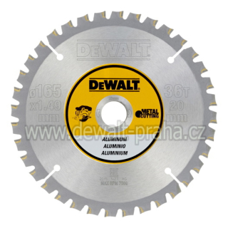 DT1911 DeWALT Pilový kotouč 165 x 20 mm na hliník, 36 zubů
